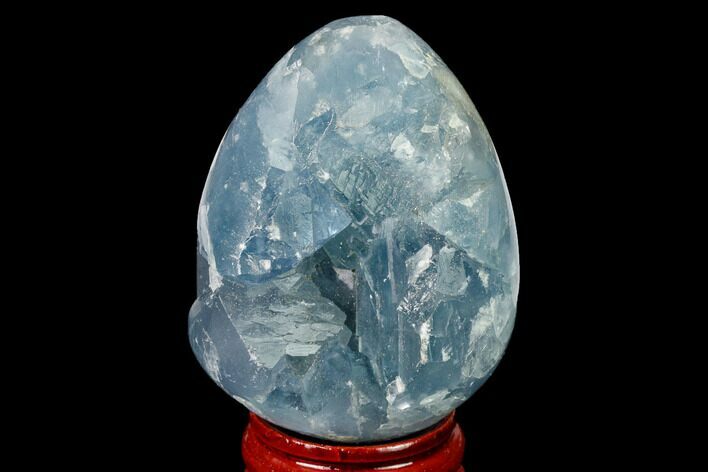 Crystal Filled Celestine (Celestite) Egg Geode - Madagascar #172665